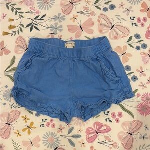 Blue Ruffled Shorts